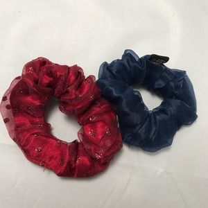 Bundle of Two NWOT Sparkly Hair Scrunches Hair Ties Hair Bands New